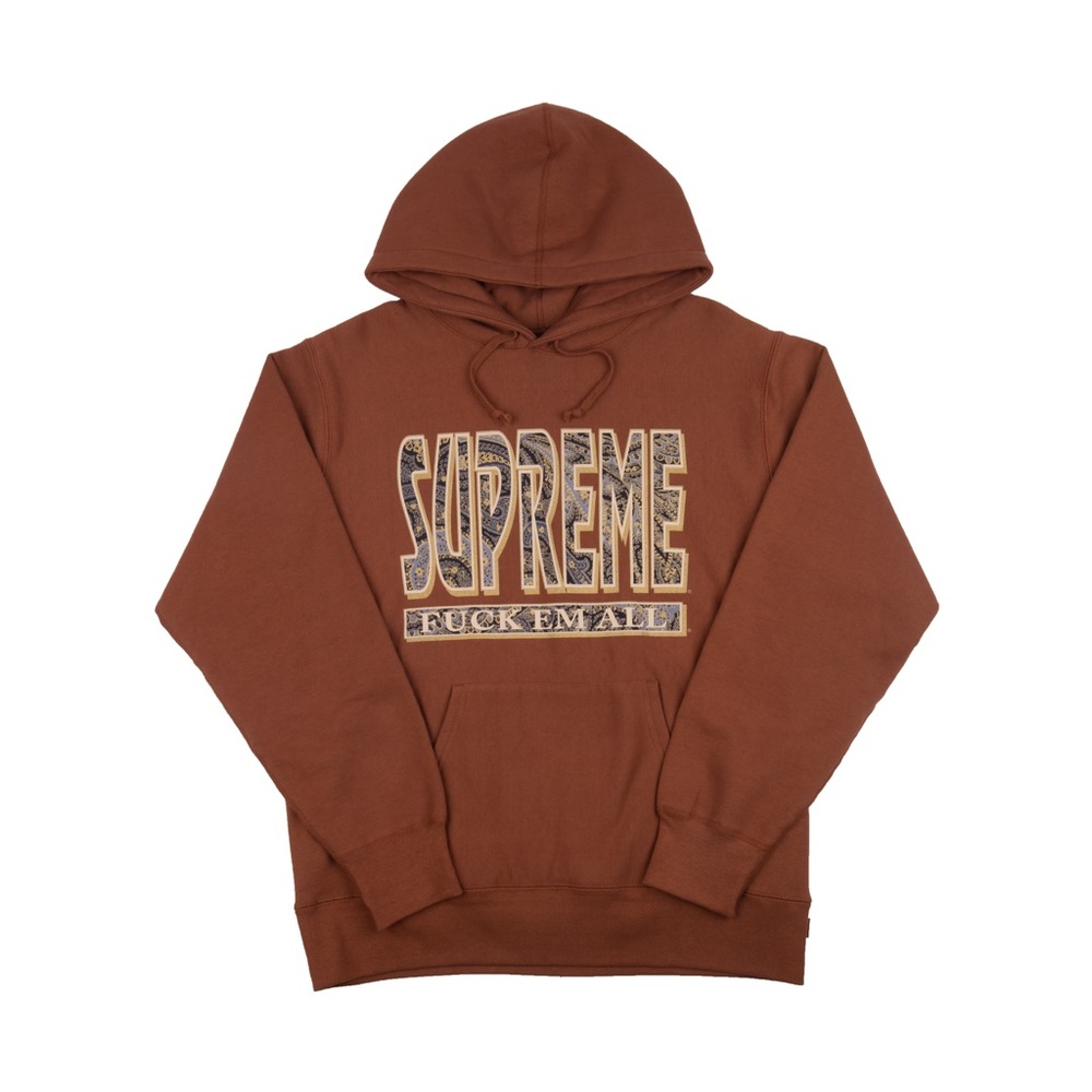 Brown Supreme “ Fuck Em All “ Hoodie